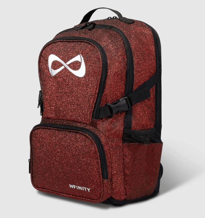 Nfinity red glitter backpack