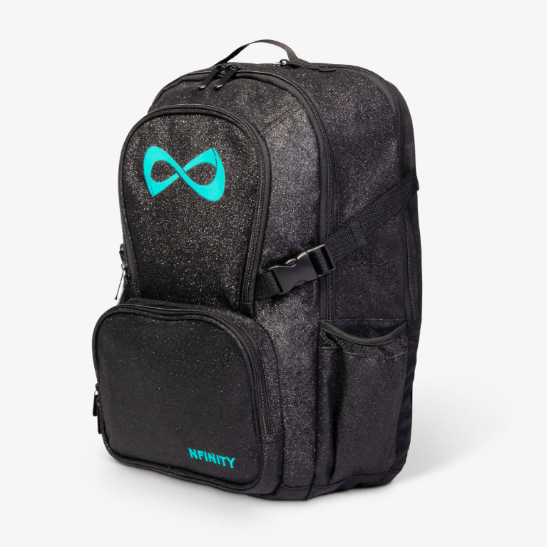 Nfinity Sparkle-rugzak zwart - paars logo